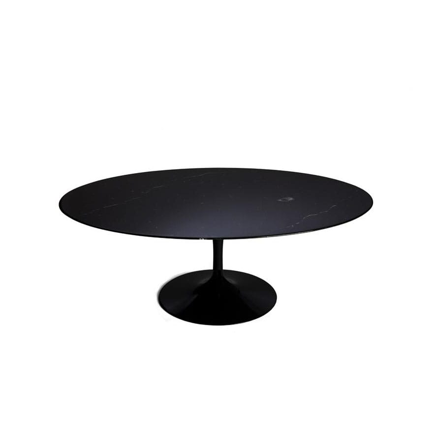 Овальный журнальный столик с мраморной столешницей и алюминиевым основанием Knoll ARCH-00016116 - Вид №1