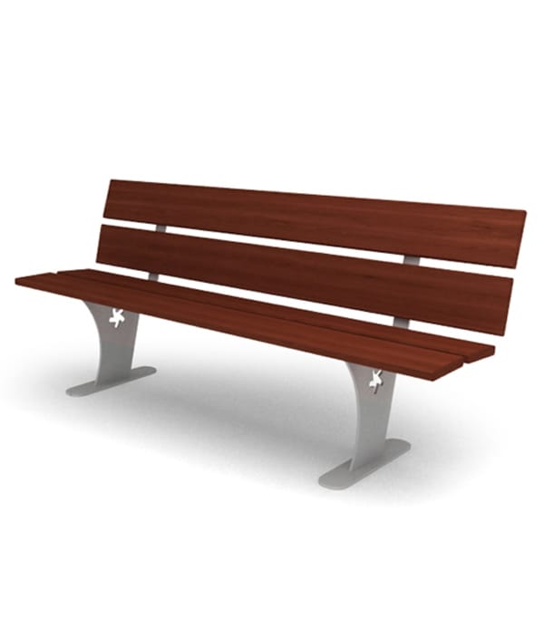 Оцинкованная стальная скамья со спинкой Viscio Urban Design OLANDESINA ARCH-00014532 - Вид №7