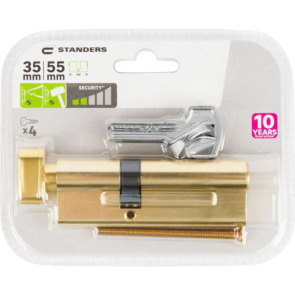 Цилиндр дверной Standers TTAL1-3555NBGD с вертушкой и ключами 82625316 STLM-0032190 - Вид №4