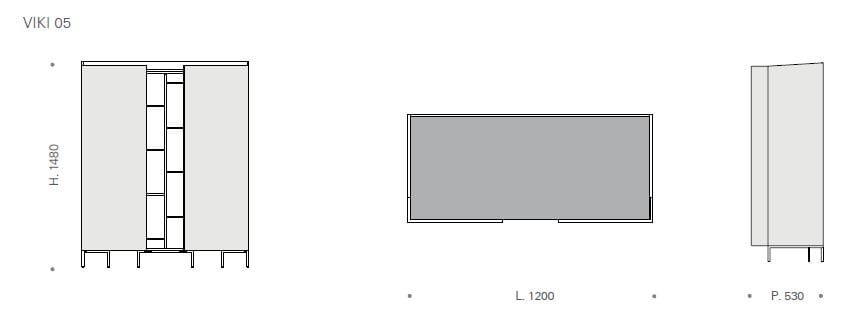 Деревянный шкаф с распашными дверцами Kico Living Complements ARCH-00027416 - Вид №3