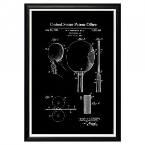 896521435_1818 Арт-постер «Патент на ракетку для настольного тенниса» Object Desire