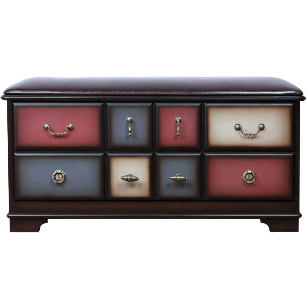 11542 Банкетка Пандора 4 с ящиком Орех Mix BOGACHO 4627139508922