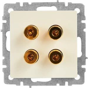 Аудиорозетка IEK Brite для подключения акустики и наушников 87761498