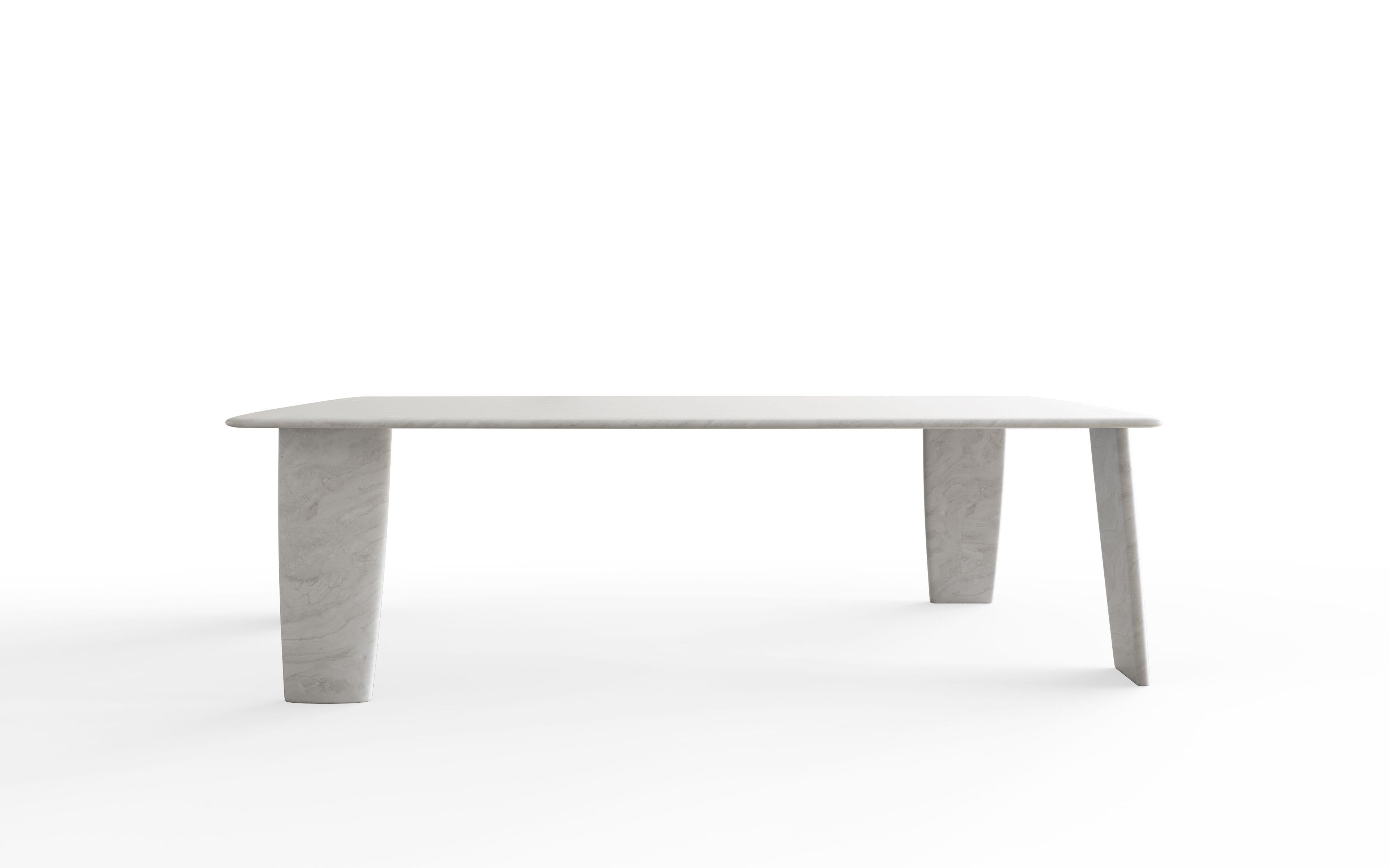 Мраморный прямоугольный садовый стол Exteta 10th ARCH-00030733 - Вид №1