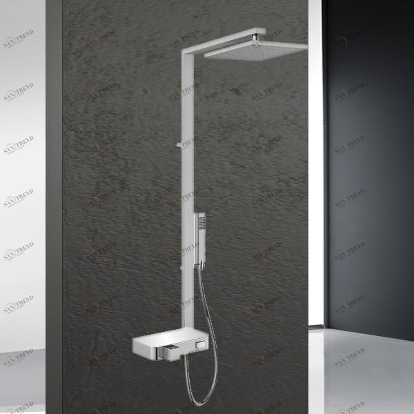 Душевая колонна термостатическая FLOW Novellini FLOW с зеркальной полочкой FLOWTW