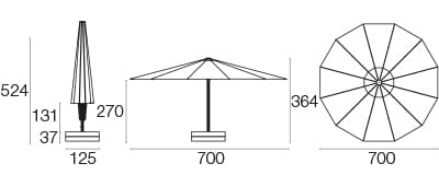 Ткань круглый зонтик emu большой ARCH-00044233 - Вид №4