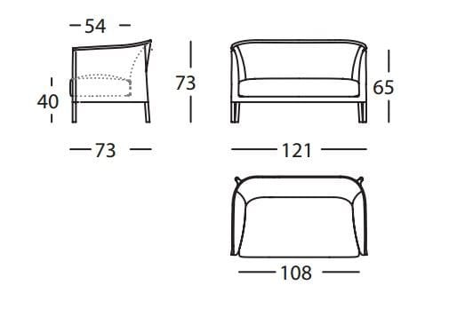 2-местный тканевый диван SANCAL ARCH-00055709 - Вид №5