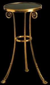 Tisserant Круглый высокий журнальный столик из металла