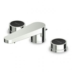 ZSA401.CN Смеситель для раковины на 3 отверстия с аэратором, слив 1 1/4, гибкие соединения. Zucchetti Savoir