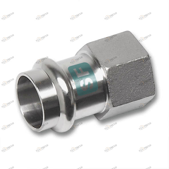 619270G1534 SANHA 19270G пресс.-фит. без силикона муфта перех., нерж.сталь 15x3/4 мм 