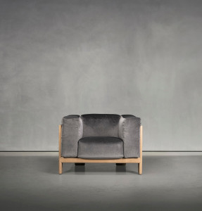 Тканевое садовое кресло с подлокотниками