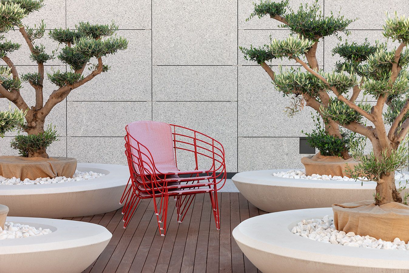 Стальной стул с порошковым покрытием с подлокотниками iSimar оливковое дерево ARCH-00063895 - Вид №3