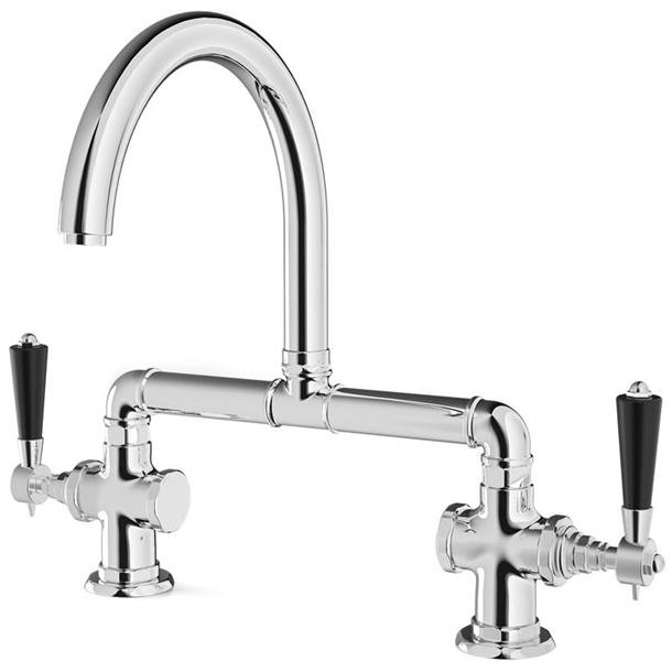 Officine Gullo Смеситель для кухни с двумя отверстиями из латуни для настенного монтажа sun-id-1497525 - Вид №1