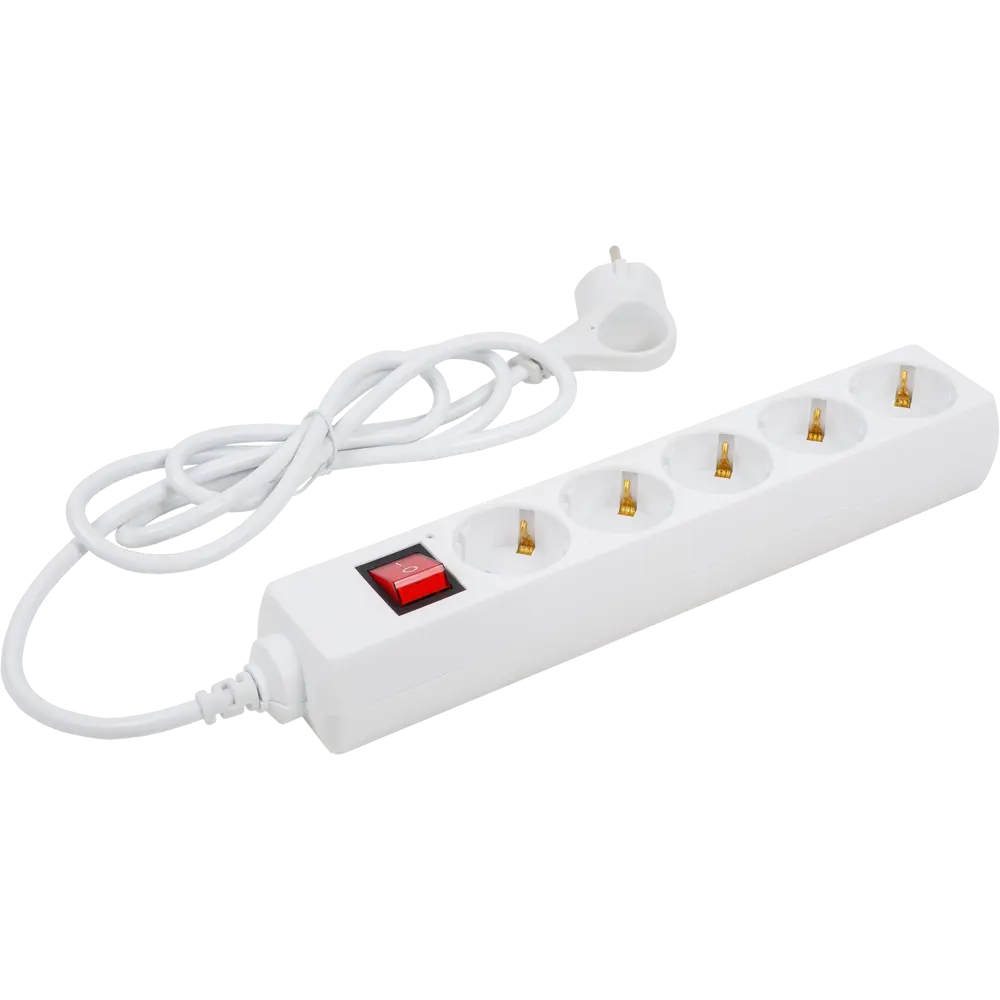 Сетевой фильтр Duwi DSP-02 5 розеток 1.5 м цвет белый Santreyd STLM-2122190 - Вид №1