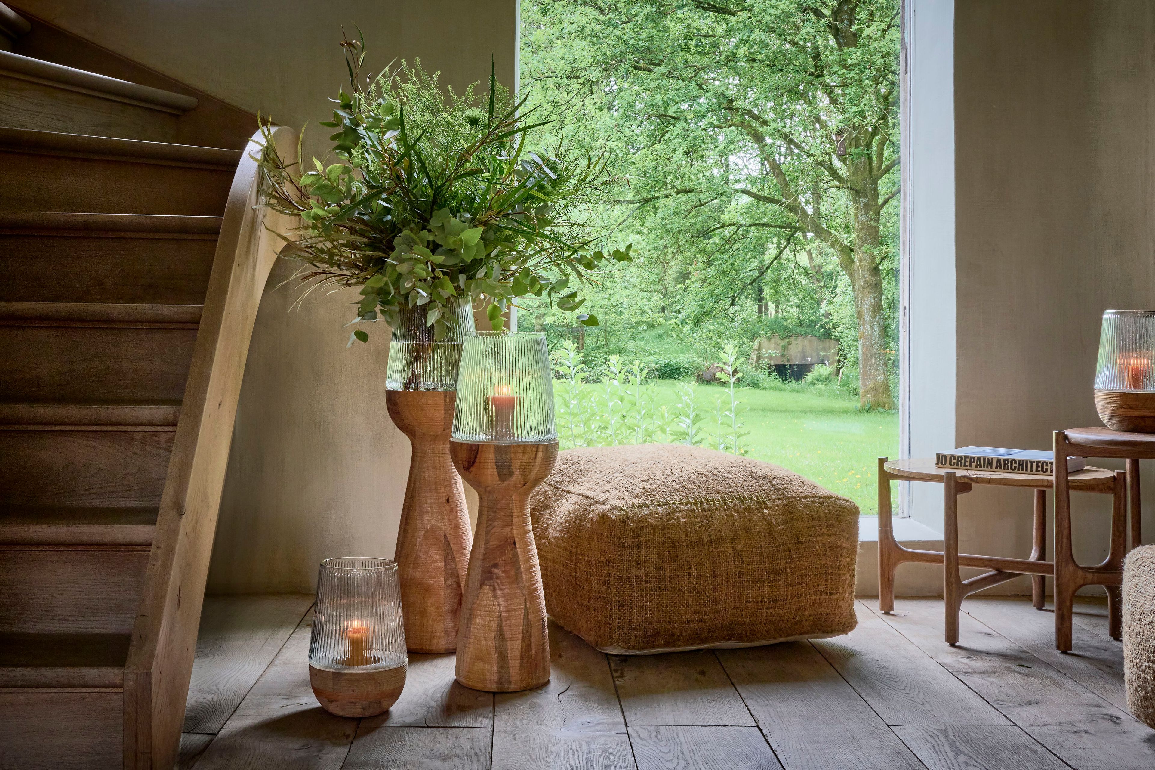 Деревянный и стеклянный подсвечник / ВАЗа POMAX Arbre ARCH-00069854 - Вид №3