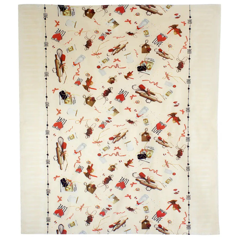 Скатерть «Любовь» 140х160 см цвет белый V-LINE STLM-2110306