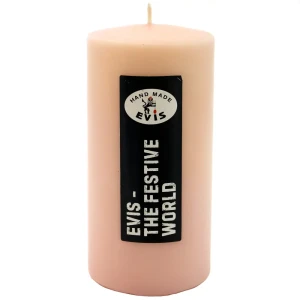 Свеча столбик Цилиндр персик 12 см