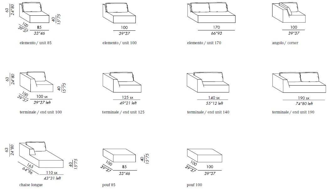 Meridiani Секционный диван со съемным чехлом из ткани Louis sun-id-1374913 - Вид №2