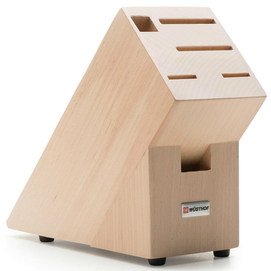 Набор ножей Silverpoint на светлой деревянной подставке: 4 шт., мусат WUESTHOF W9829 - Вид №8