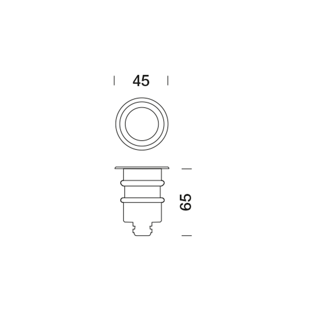 8400068 Встраиваемый в пешеходный пол Platek NANO FULL INOX TONDO  NANO FULL INOX - 1 LED 4000K 33°  - Вид №20
