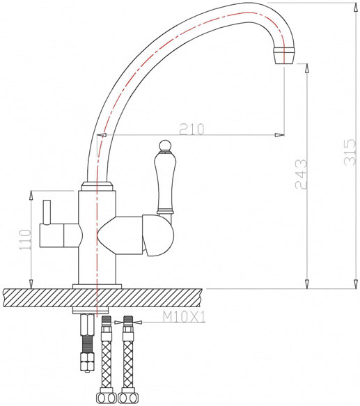Смеситель ZorG Clean Water ZR 316 YF-33 для кухонной мойки, хром - Вид №1