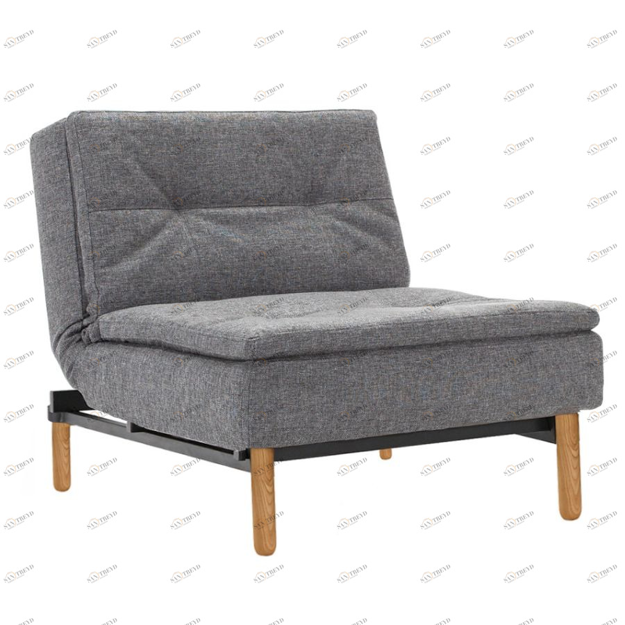 Кресло Dublexo с ножками Stem из светлого дерева и черной рамой, темно-серый Innovation Living DUBLEXOCH563