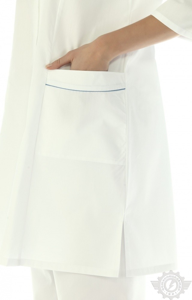63680 Халат "Сервис-Люкс" белый  Медицинская одежда  размер 40/158-164 Спецодежда  - Вид №4