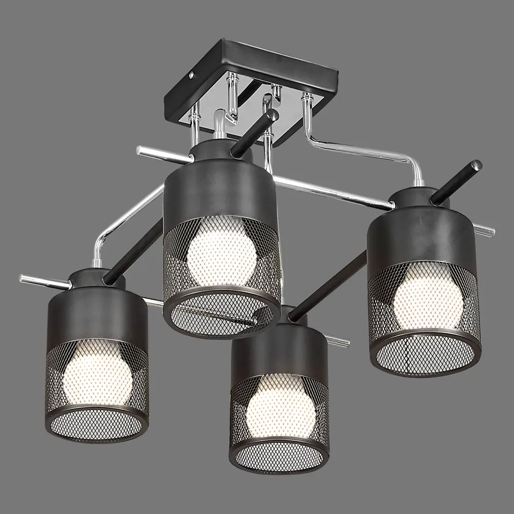 Люстра потолочная Element «Mudi» 2345/4C, 4 лампы, 16 м², цвет чёрный/хром 82187861 STLM-2000331 JLIGHT  - Вид №3