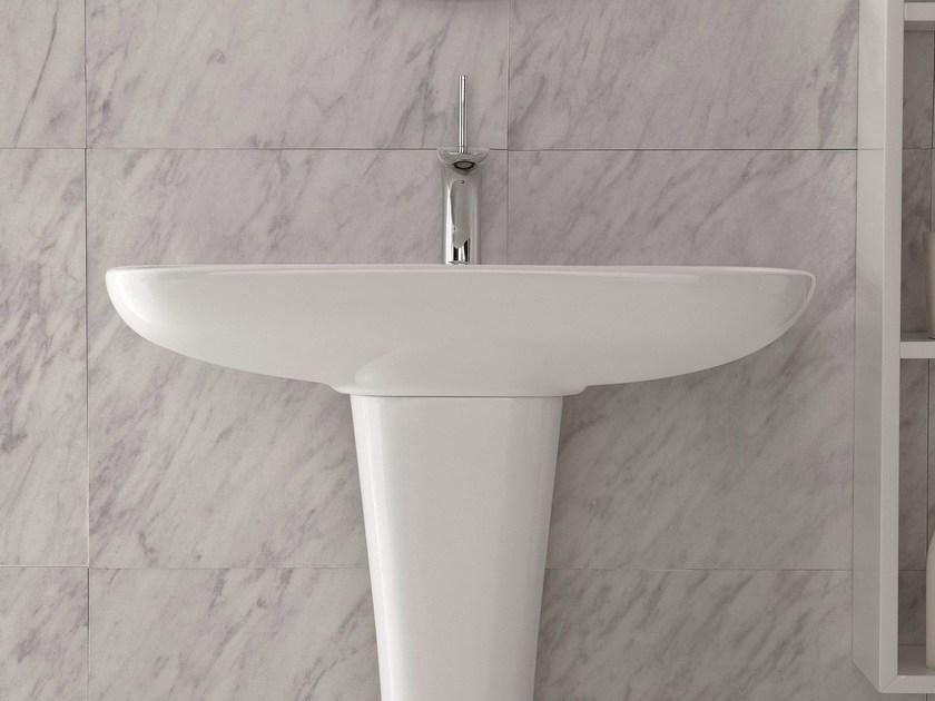 Cle4365101 Подвесная раковина настенная овальная Olympia Ceramica CLEAR белая - Вид №1