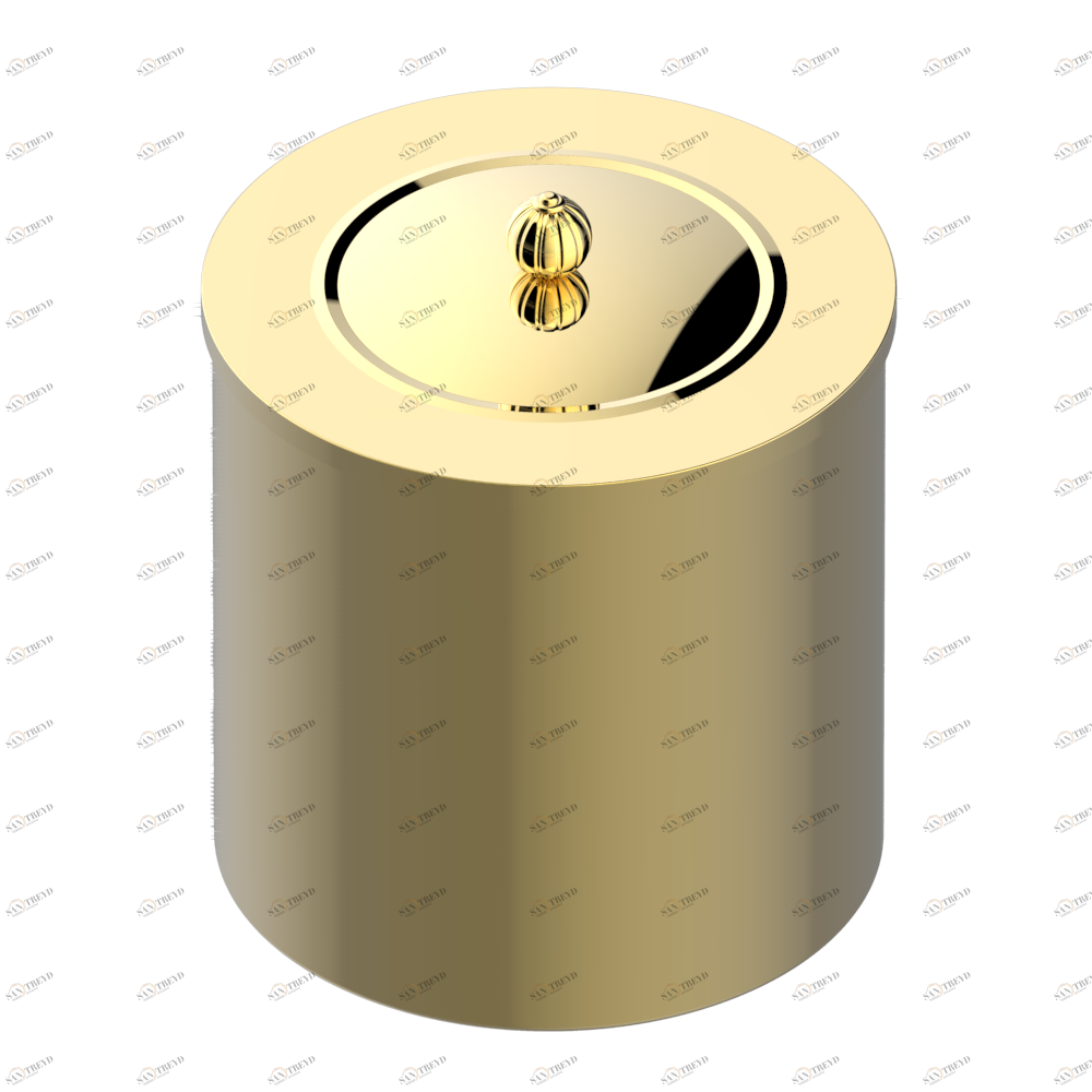 U1A-712CL WASTE BASKET WITH COVER Diameter : 200 mm Thg-paris Mandarine Покрытие PVD золотистый цвет U1A-712CL CAT.F