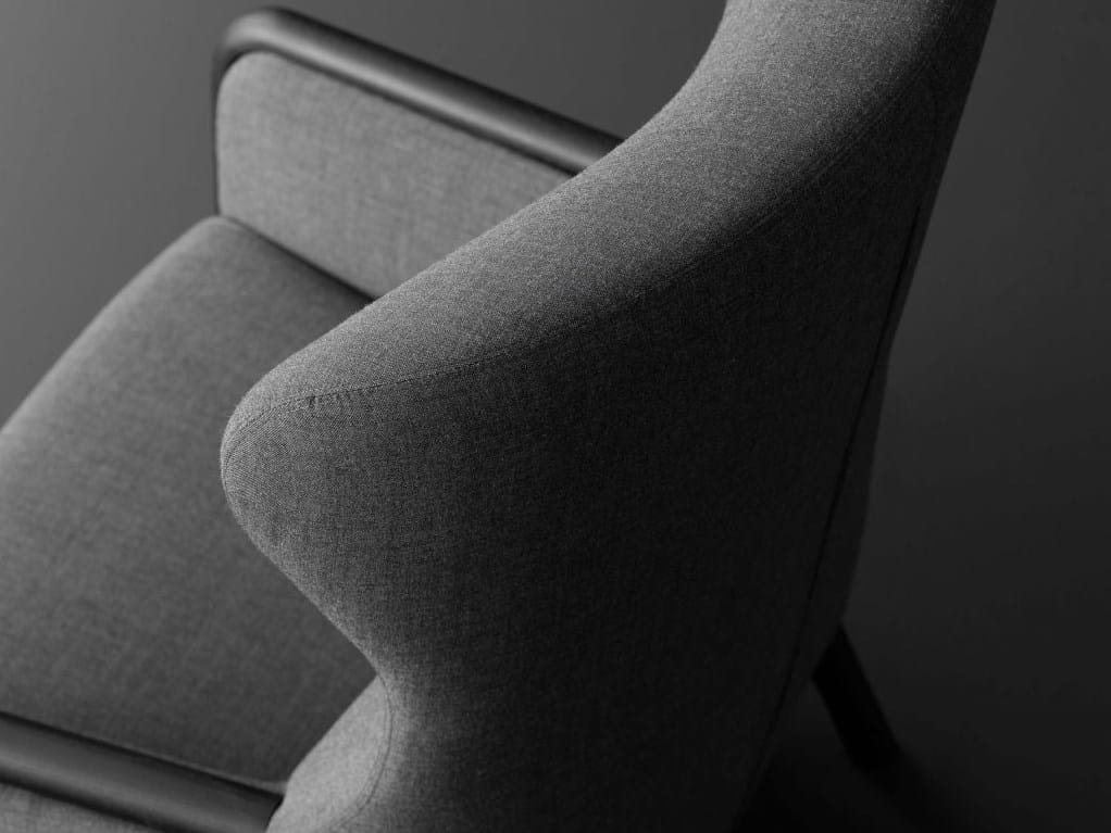 Тканевое кресло с подлокотниками с высокой спинкой PIAVAL CAMEO-Contract ARCH-00075768 - Вид №2