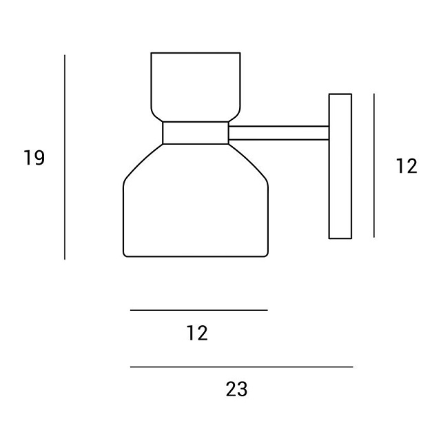Miloox 1744.17 Настенный светильник из матовой латуни FIFTY. - Вид №2