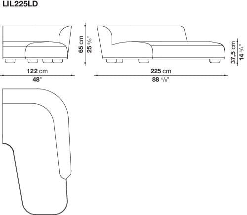 Тканевый диван с полуостровом Maxalto LILUM ARCH-00027859 - Вид №10