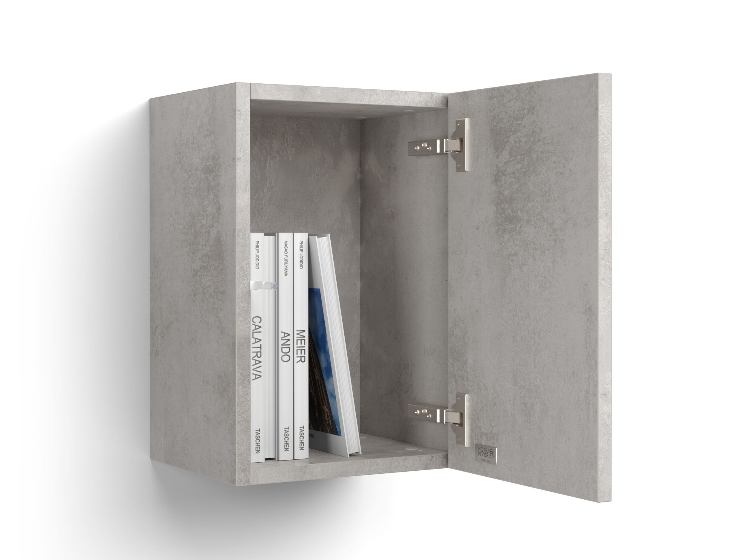 Вертикальный навесной шкаф из меламиновой ткани с дверным полотном Mobili Fiver IACOPO ARCH-00123414