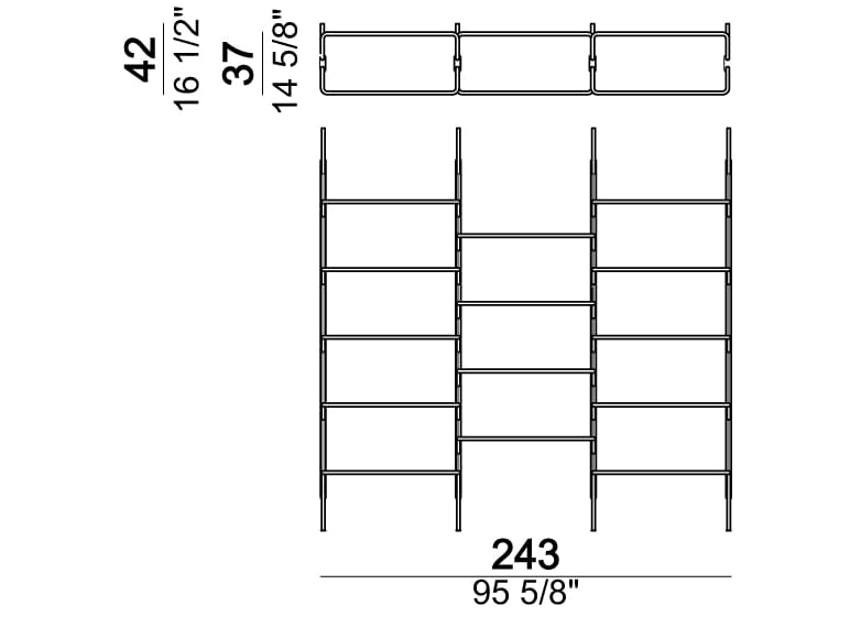 Книжный шкаф из стекла и металла Arketipo ROXANNE ARCH-00090993 - Вид №16
