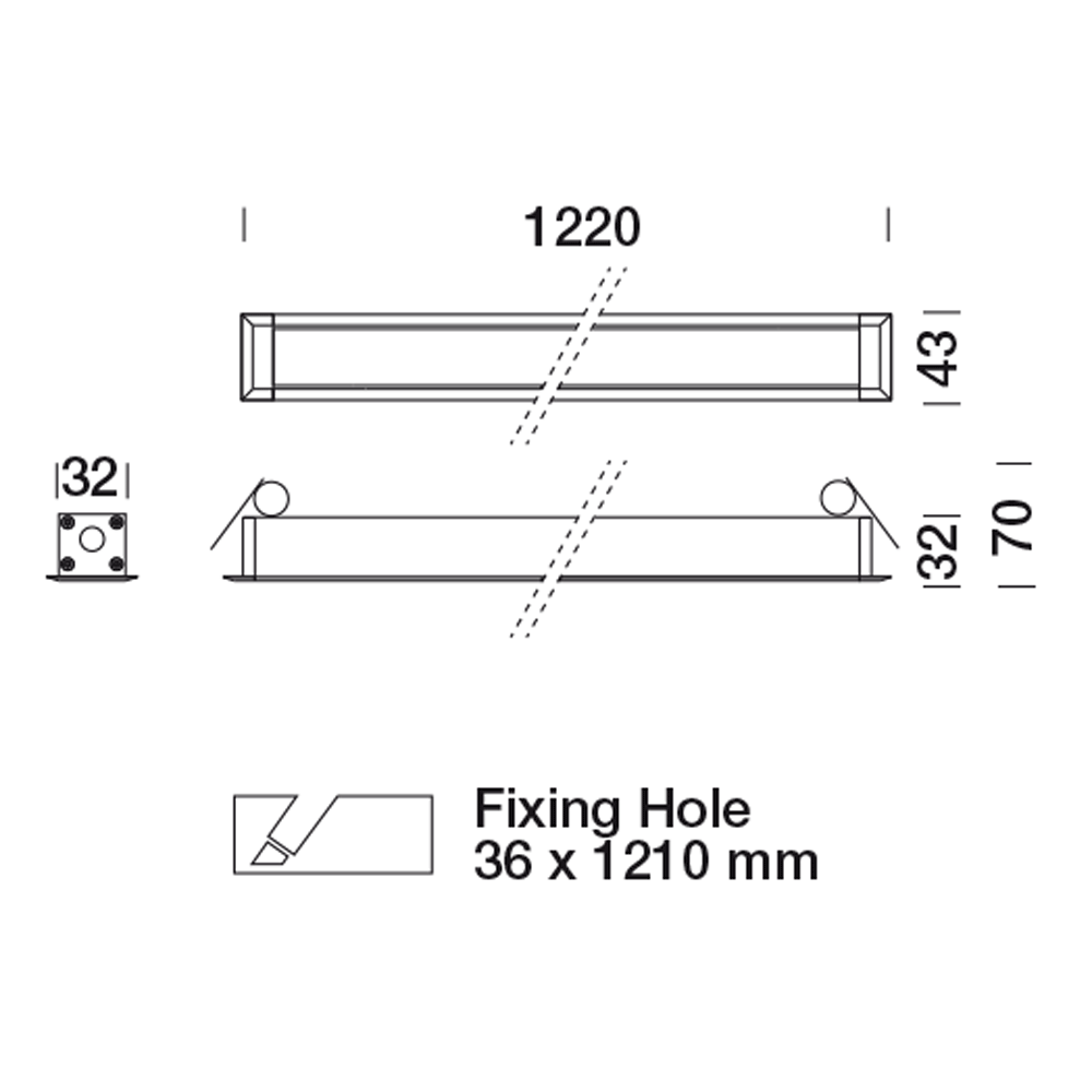 8492663 Встраиваемый в потолок светильник Platek MINI CORNICHE Incasso soffitto  MINI CORNICHE Ceiling recessed 1200 mm - LED 4000K 26°  - Вид №10