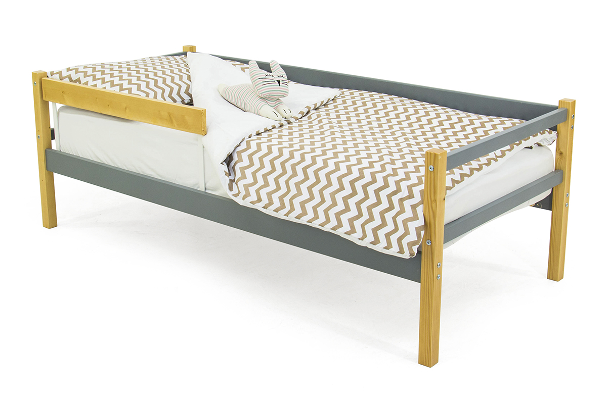 Детская кровать-тахта Svogen дерево, графит БЕЛЬМАРКО  326823 Желтый;серый Santreyd  - Вид №1