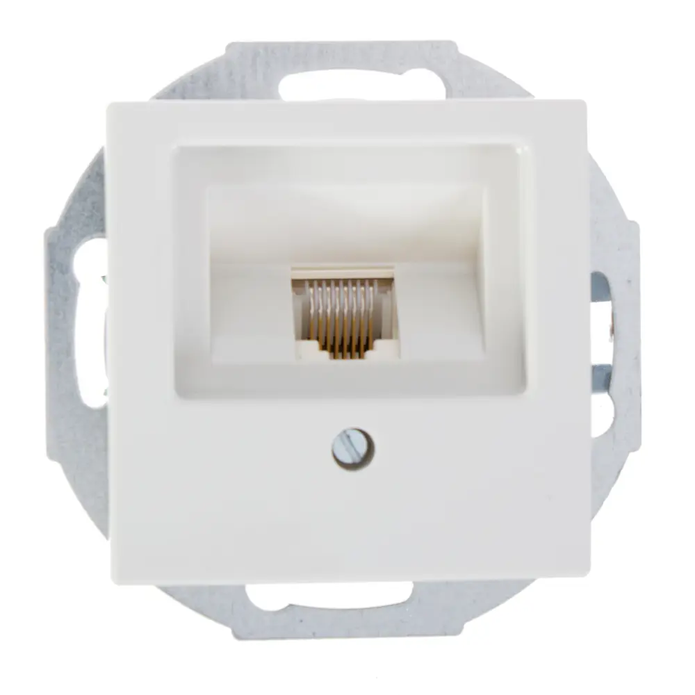 Телефонная розетка встраиваемая ABB BJB Basic 55 RJ11, цвет белый STLM-2036763