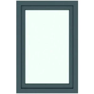 Пластиковое окно ПВХ Deceuninck одностворчатое 1170x800 мм (ВхШ) трехкамерный стеклопакет цвет белый/серый антрацит