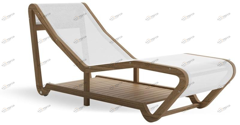Atmosphera Садовая кушетка из тика и текстиля Infinity In.lt.