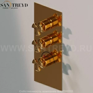 Flaminia EVERGREEN Термостат золотой EGBT2