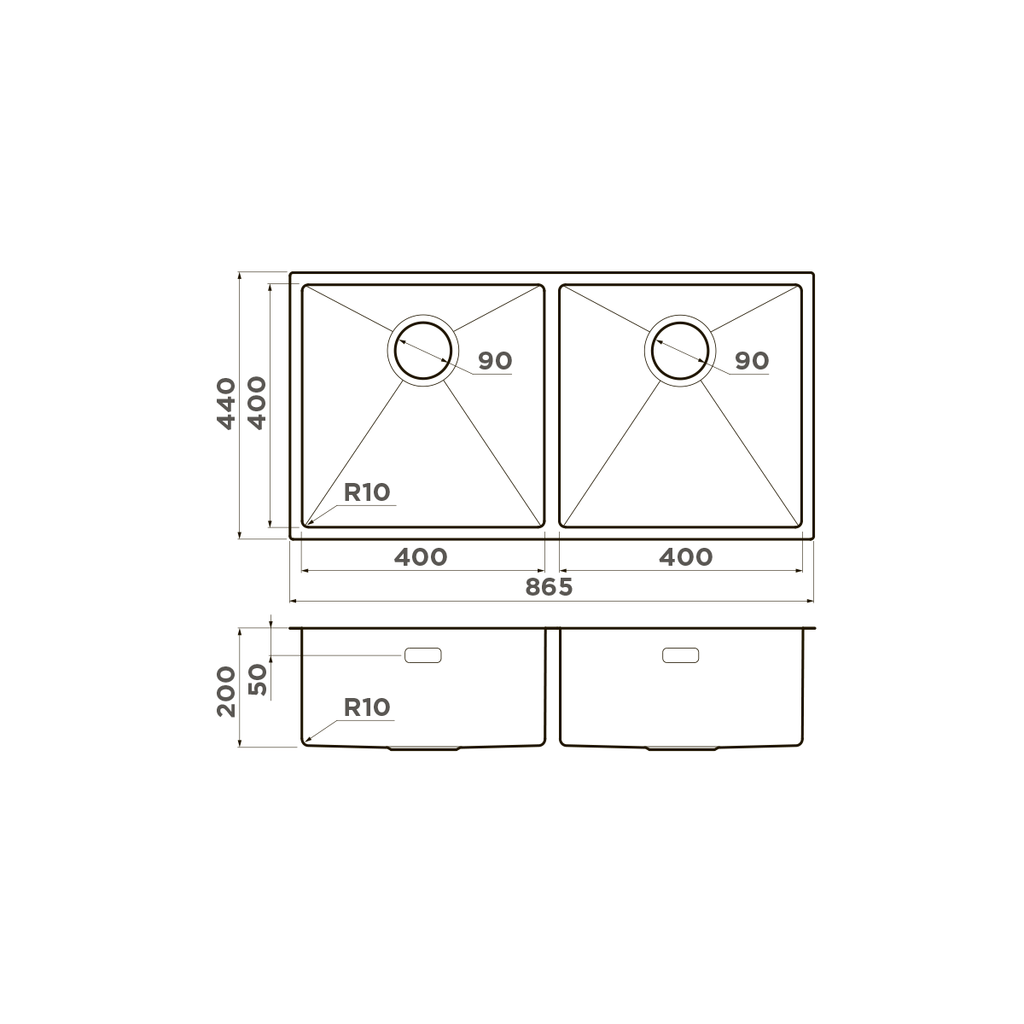 Кухонная мойка Taki 86-2-U/IF GM OMOIKIRI 4993793 - Вид №4