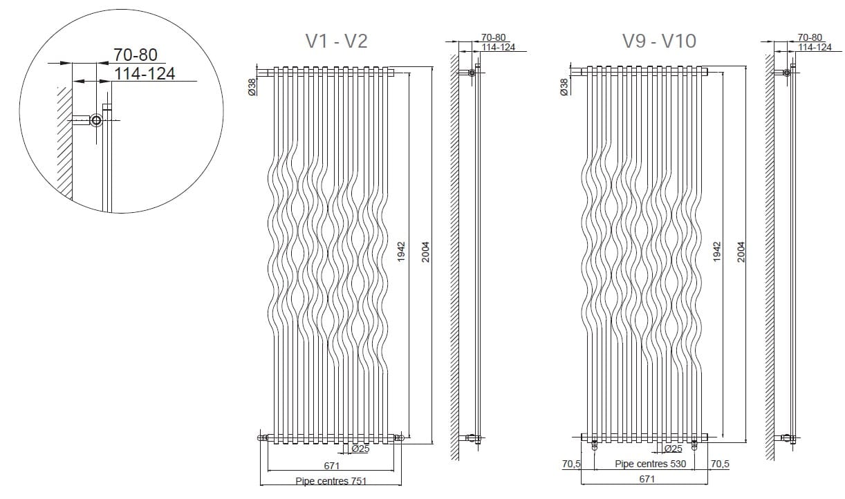 Полотенцесушитель из полированной стали Cordivari Design Inox Style ARCH-00124848 - Вид №2