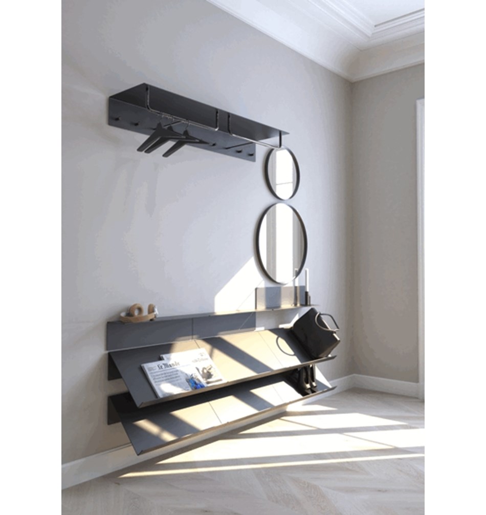 FROST UNU Полка для обуви / магазинов 4038 60cm » черный Алюминий Черный U4038-B  - Вид №8