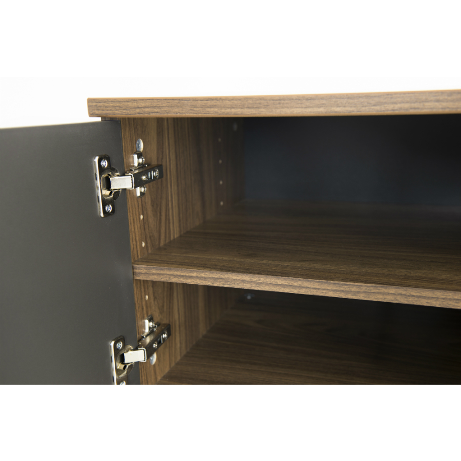 Тумба под ТВ Tenzo Daxx, меламин/металл, 52х163х43 см, серо-коричневая 7162334 - Вид №8