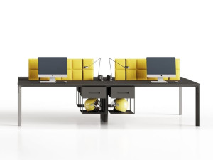 Скамья со звукопоглощающими панелями и Центральной полкой