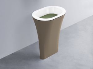 AMLA65-BL+AMPILO-AG+AMCOLO-AN Раковина Amedeo Ovale отдельностоящая cielo Enjoy + Amedeo