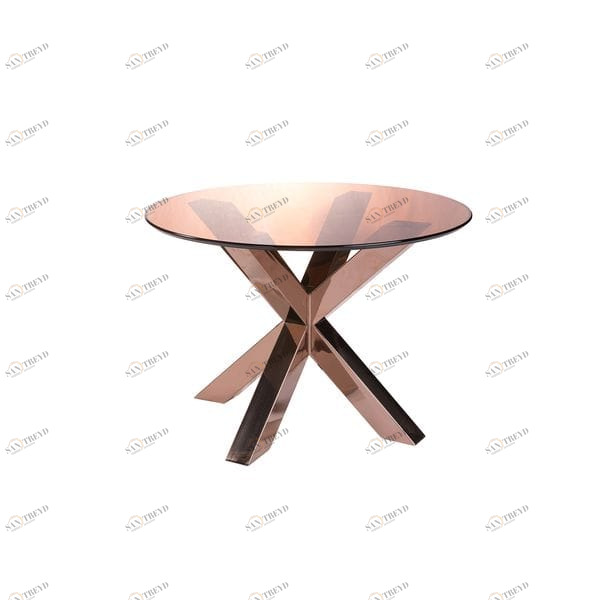 Журнальный столик стеклянный круглый с золотыми ножками Fusion C UNICO  248852 Золото;прозрачный 