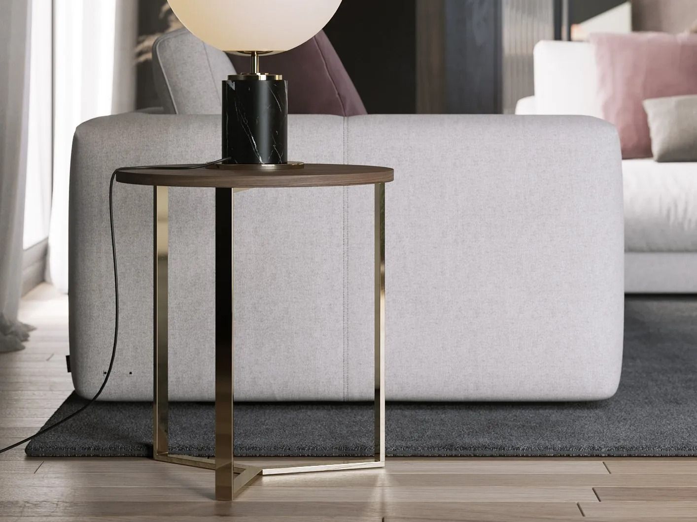 Круглый деревянный журнальный столик Laskasas Not Another Edition ARCH-00011088 - Вид №4