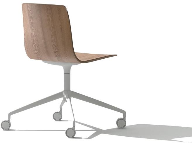 arper Кресло вращающееся на деревянной эстакаде с колесами Aava sun-id-1503676 - Вид №1